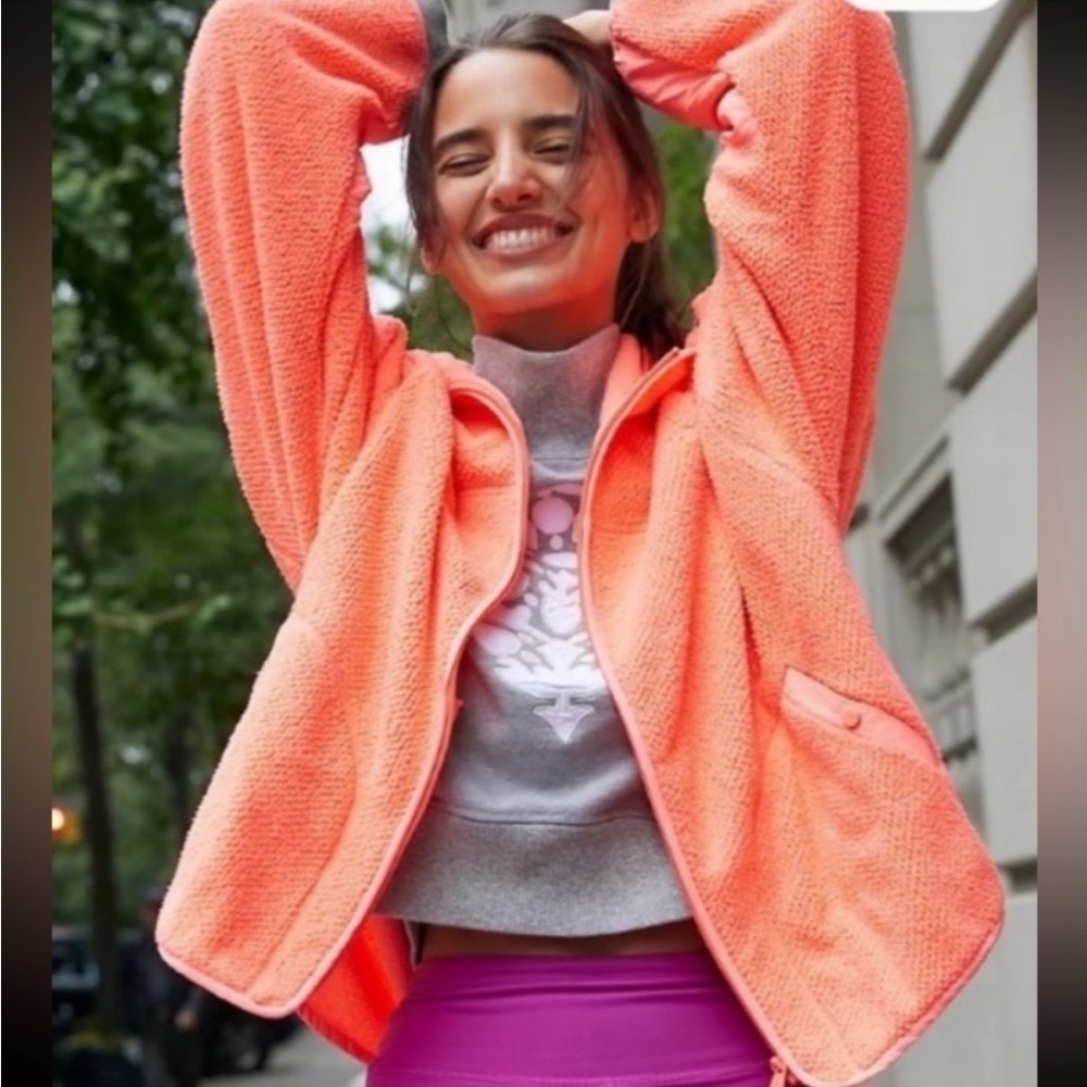 Free People Ziggy Up Fleece Jacket Size Large NWT